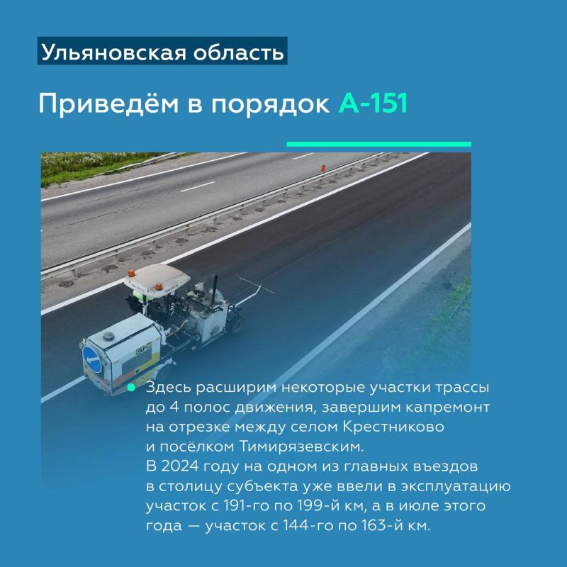 Модернизируем дороги в Ульяновской области Модернизируем дороги в Ульяновской области