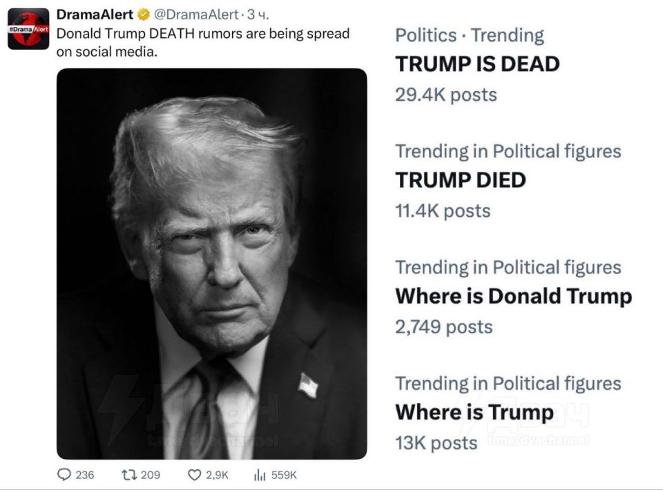 Ну тупые. Трамп умер: именно это сейчас один из самых обсуждаемых запросов в западных соцсетях
