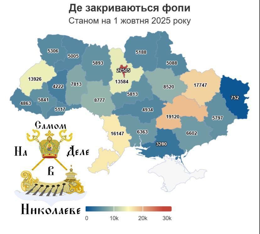С начала текущего года в Николаевской области наблюдается отрицательная динамика в сфере малого предпринимательства: число закрытых ФЛП значительно превысило число открытых
