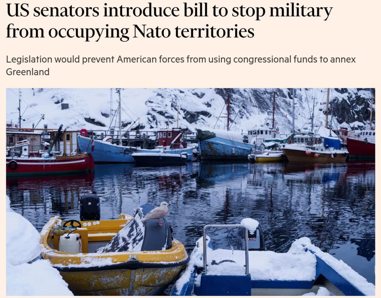 Американские сенаторы внесли законопроект, запрещающий армии США оккупировать территории НАТО, включая Гренландию