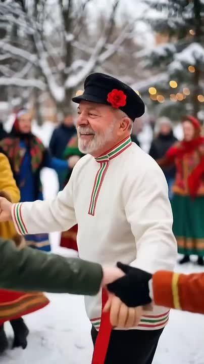 Представили, как президенты разных стран отмечали бы вместе Масленицу