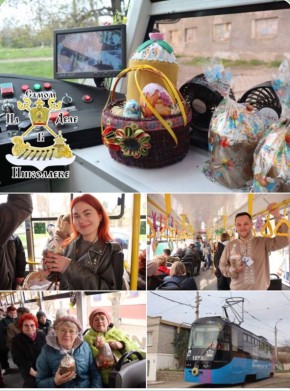 Дёшево и сердито. У Сенкевича один «рецепт» для создания праздничного настроения у горожан — тематический трамвай