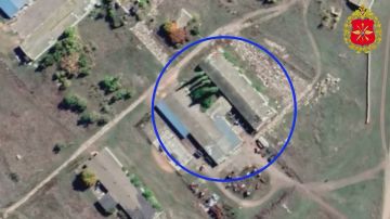 Объективный контроль удара дрона-камикадзе «Герань-2 сикер» по складскому помещению в районе Зелёного Яра Николаевской области
