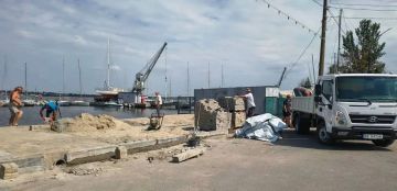 В Николаевском яхт-клубе, на территории областной ДЮСШ по парусному спорту, строят арт-объект «Воля»