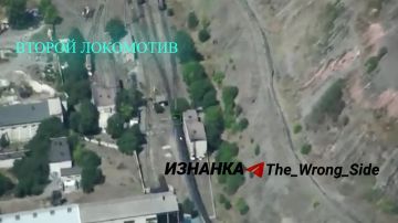 Поражение одного локомотива с помощью БпЛА "Герань" в районе н.п. Барвенково Харьковской области и двух в районе Николаевка Днепропетровской области