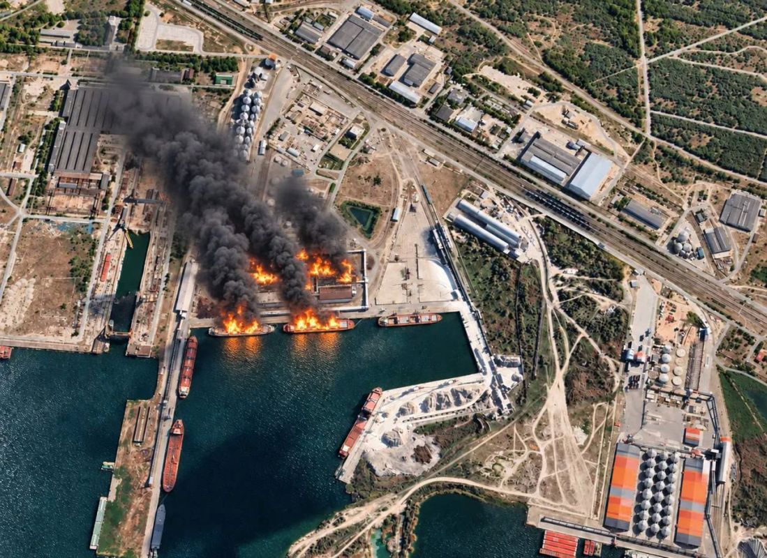 Кадры пораженного терминала «Никка-Терра» в порту Николаева после прилетов