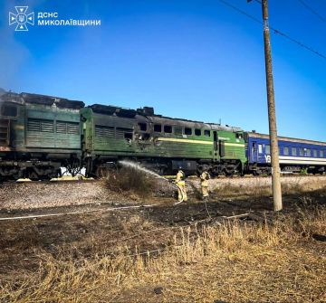 Сообщается о прилете по локомотиву в Баштанском районе Николаевской области